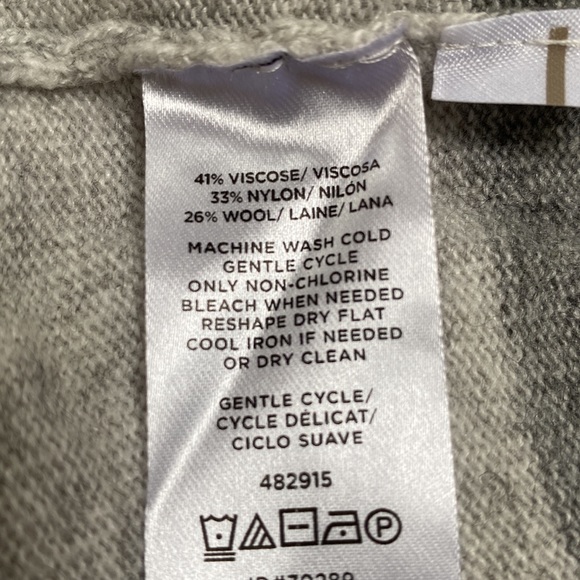 Loft Drape Open Cardigan 💗 Gray & White - Picture 12 of 13